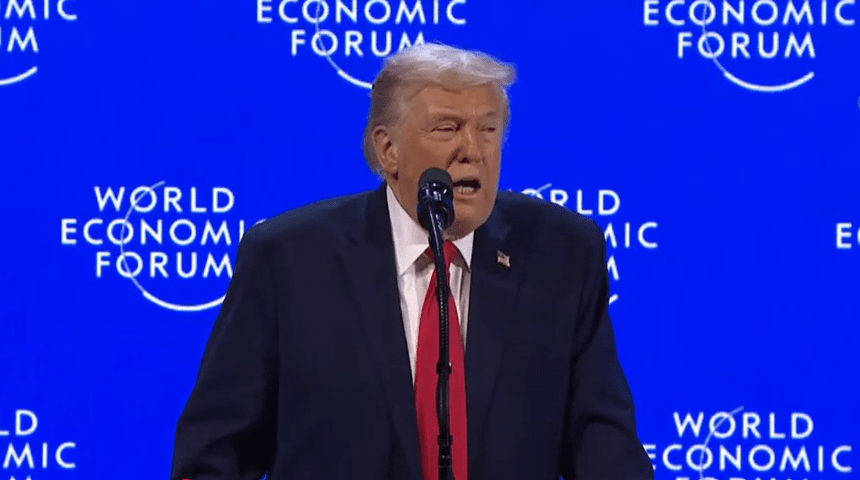 President Trump touts growth, walks back new tariffs at Davos