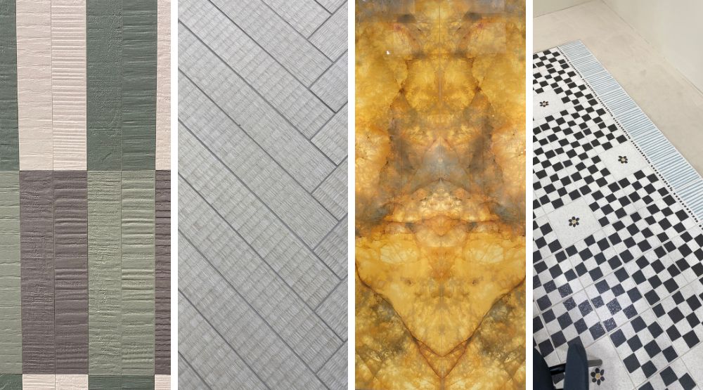 Ancient marble, textile looks and bold color lead tile introductions at Coverings